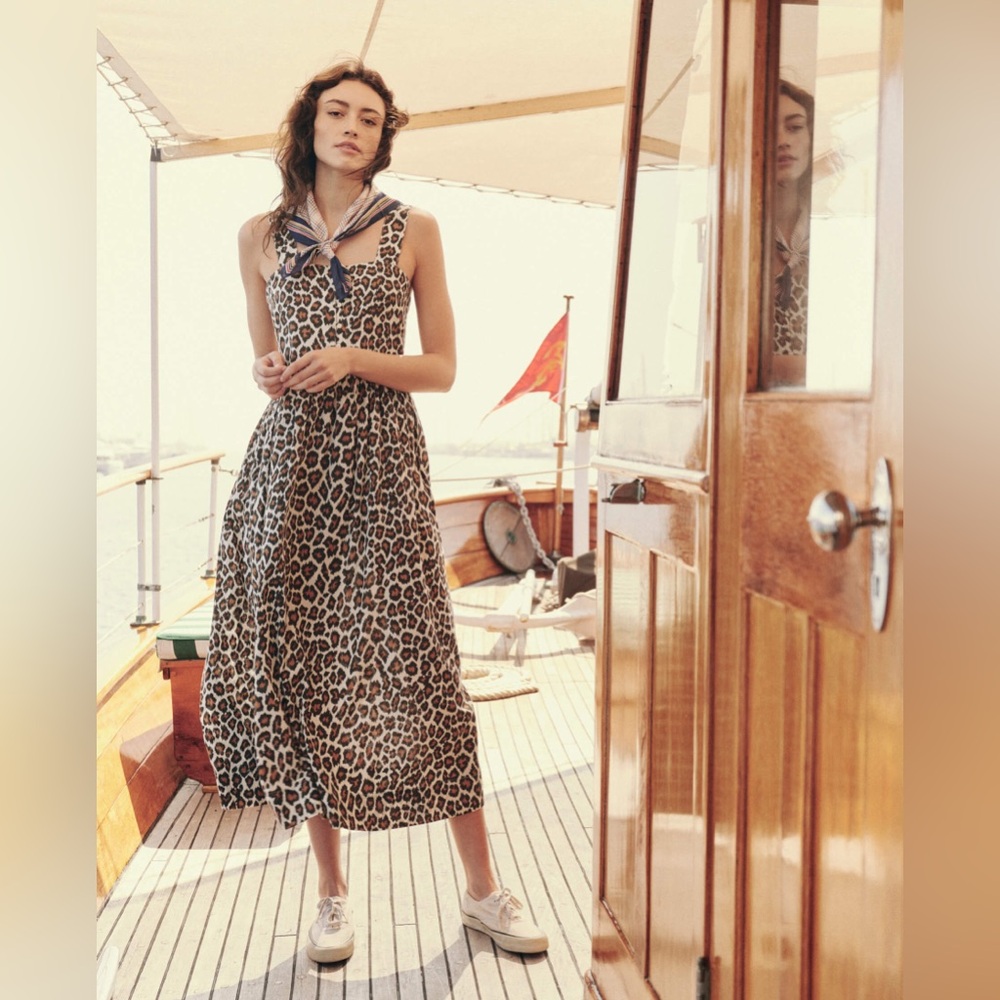The Sunbird Dress in Heritage Leopard